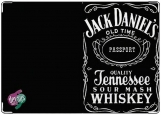 Обложка на паспорт с уголками, Jack Daniels