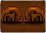 Обложка на автодокументы с уголками, слоники