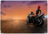 Обложка на паспорт с уголками, девушка на мотоцикле