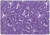 Обложка на паспорт с уголками, Бабочки фиолетовые
