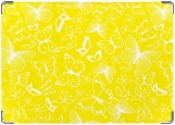 Обложка на паспорт с уголками, Бабочки желтые
