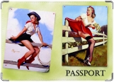 Обложка на паспорт с уголками, Pin up