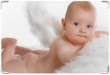 Обложка для свидетельства о рождении, малыш-ангел