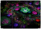 Обложка на автодокументы с уголками, 3D цветы