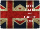 Обложка на паспорт с уголками, Keep calm and carry on