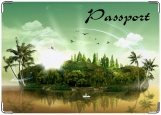 Обложка на паспорт с уголками, Таинственный остров