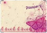 Обложка на паспорт с уголками, винтажная бабочка