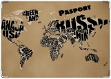 Обложка на паспорт с уголками, Россия на карте