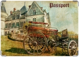 Обложка на паспорт с уголками, Винтаж