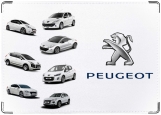 Обложка на автодокументы с уголками, Peugeot