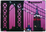Обложка на паспорт с уголками, Нью-Йорк