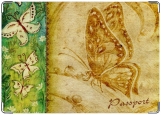 Обложка на паспорт с уголками, Бабочка