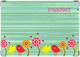 Обложка на паспорт с уголками, Полосатый