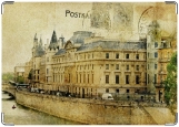 Обложка на паспорт с уголками, Париж ретро