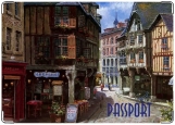 Обложка на паспорт с уголками, Старая улица