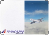 Обложка на паспорт с уголками, Самолет Трансаэро
