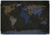 Обложка на автодокументы с уголками, карта мира