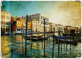 Обложка на паспорт с уголками, Венеция ретро.