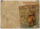 Обложка на паспорт с уголками, Мишка