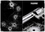 Обложка на паспорт с уголками, pistolet
