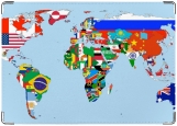 Обложка на паспорт с уголками, Флаги мира