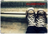 Обложка на паспорт с уголками, Кеды