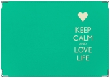 Обложка на паспорт с уголками, keep calm