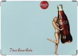 Обложка на паспорт с уголками, Coca Cola