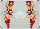Обложка на автодокументы с уголками, pin up