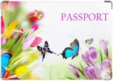 Обложка на паспорт с уголками, Бабочки