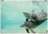 Обложка на паспорт с уголками, Forever dolphin love 1