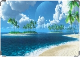 Обложка на паспорт с уголками, Райский пляж