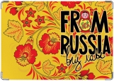 Обложка на паспорт с уголками, From Russia виз лав