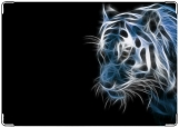 Обложка на автодокументы с уголками, 3D Тигр