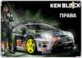 Обложка на автодокументы с уголками, Кен Блок / Monster Energy / Ралли