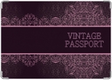 Обложка на паспорт с уголками, Винтаж