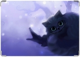 Обложка на автодокументы с уголками, Чеширский кот