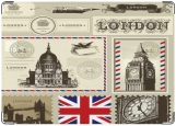 Обложка на паспорт с уголками, Марки. Лондон.