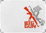 Обложка на паспорт с уголками, Big Man, Big Gun, Cool Sex