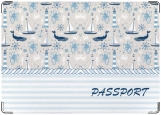 Обложка на паспорт с уголками, морская