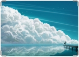Обложка на паспорт с уголками, Небо, море, облака