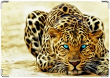 Обложка на автодокументы с уголками, Леопард