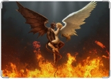 Обложка на паспорт с уголками, ангел и демон