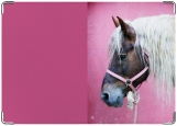 Обложка на паспорт с уголками, Розовая лошадка