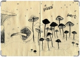 Обложка на паспорт с уголками, грибы