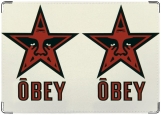 Обложка на паспорт с уголками, OBEY STAR#3