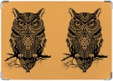 Обложка на паспорт с уголками, owl [СОВА]