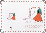 Обложка на паспорт с уголками, I love London