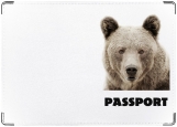 Обложка на паспорт с уголками, Bear