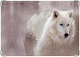 Обложка на паспорт с уголками, Белый волк.